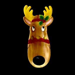 Fitz and Floyd Snack Therapy Reindeer Dish - NIB